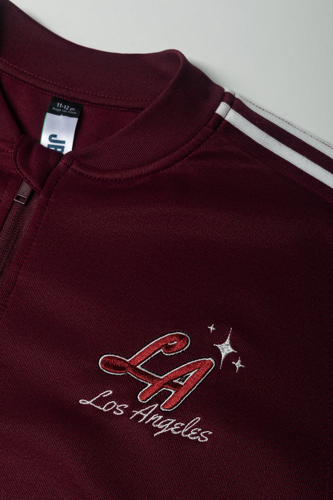 Zip Through Tracktop Burgundy (1)