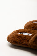 Seam Fur Slippers Rust (3)