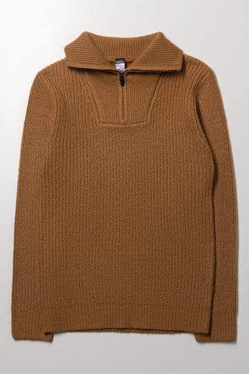 Quarter Zip Jersey Camel