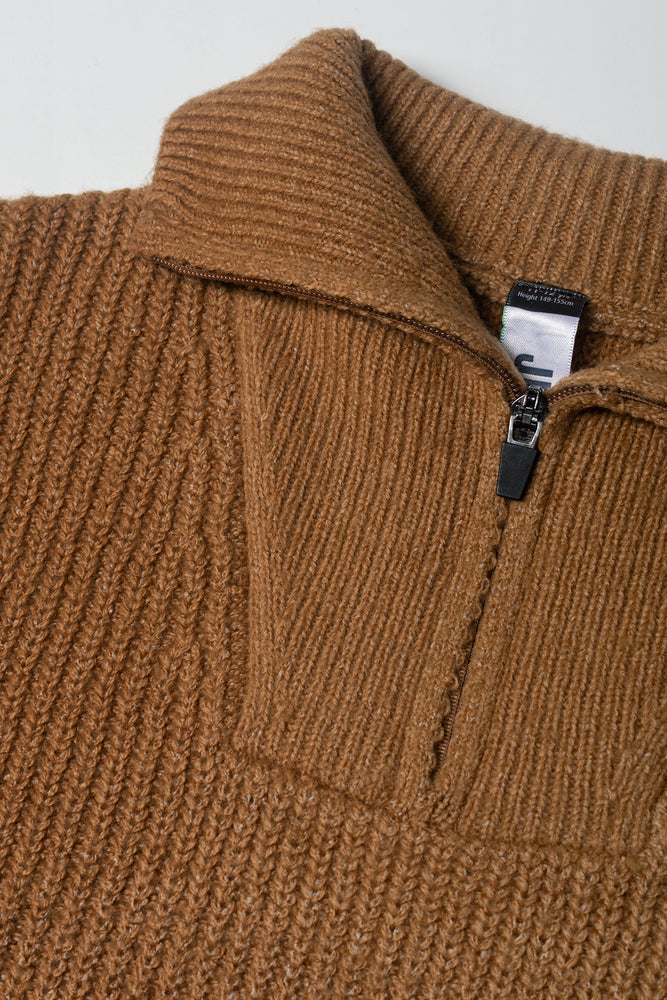 Quarter Zip Jersey Camel (1)