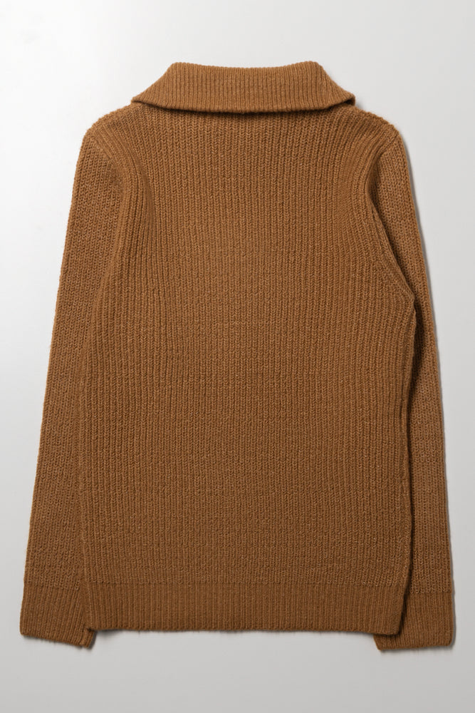 Quarter Zip Jersey Camel (2)