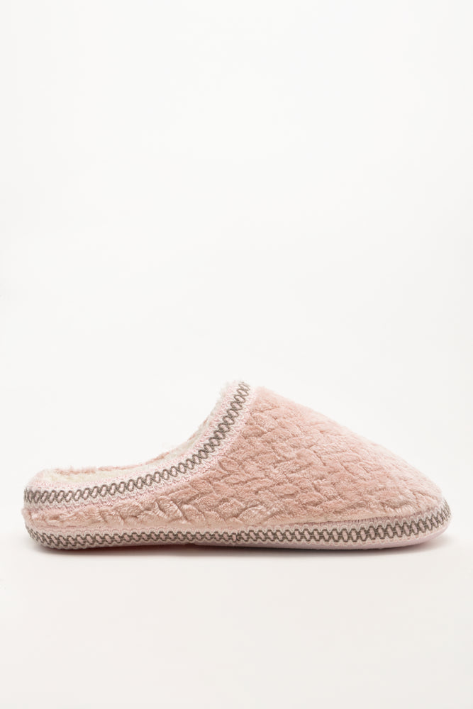 Tape Detail Slippers Pink (1)