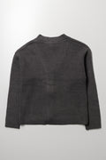 Bow Cardigan Dark Grey (2)