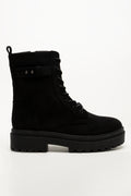 Chunky Lace Up Boots Black (1)