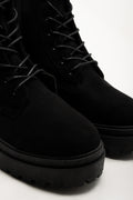 Chunky Lace Up Boots Black (2)