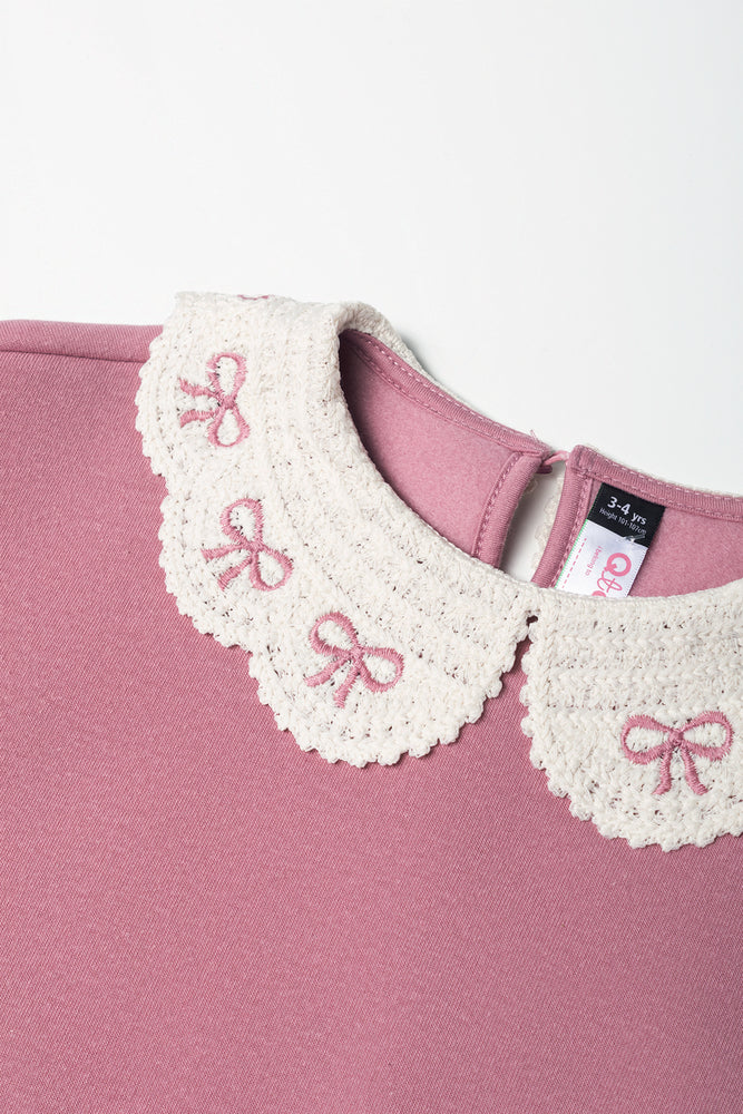 Crochet Collar Tracktop Pink (1)