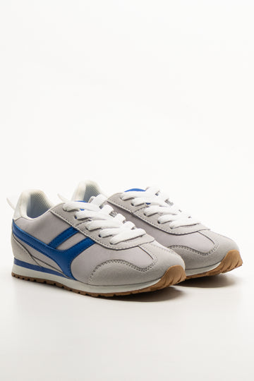 Retro Lace Up Trainers Grey