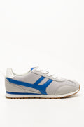Retro Lace Up Trainers Grey (1)