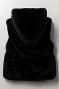 Fur Sleeveless Jacket Black (2)