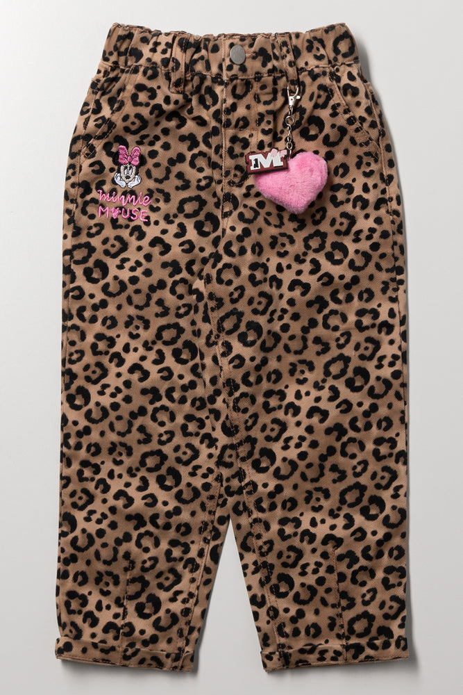 Minnie Mouse Animal Barrel Pants Tan
