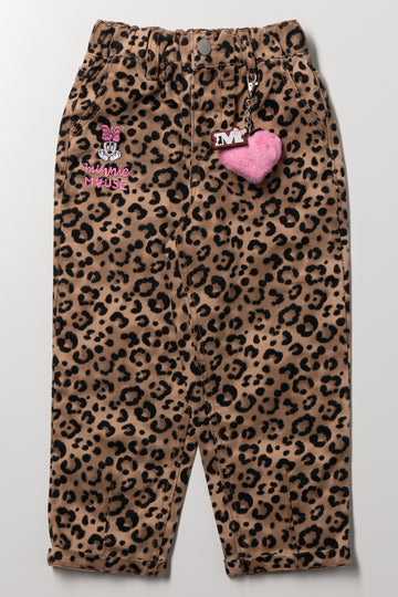 Minnie Mouse Animal Barrel Pants Tan