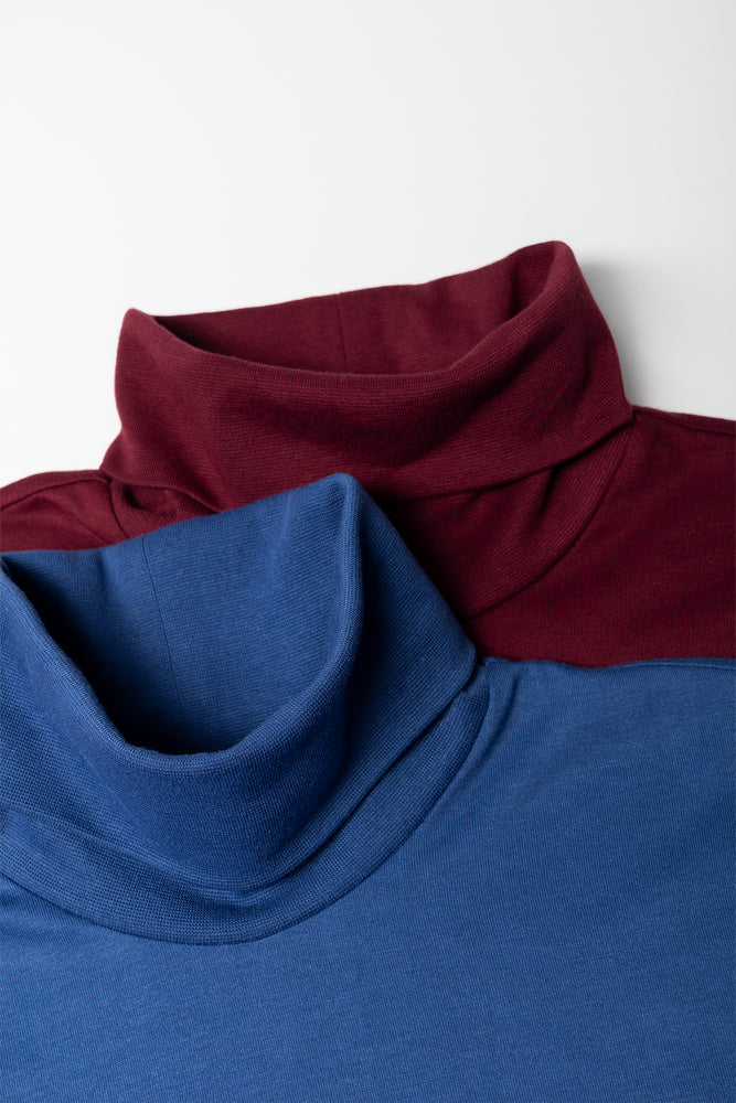2 Pack Polonecks Burgundy & Navy (1)