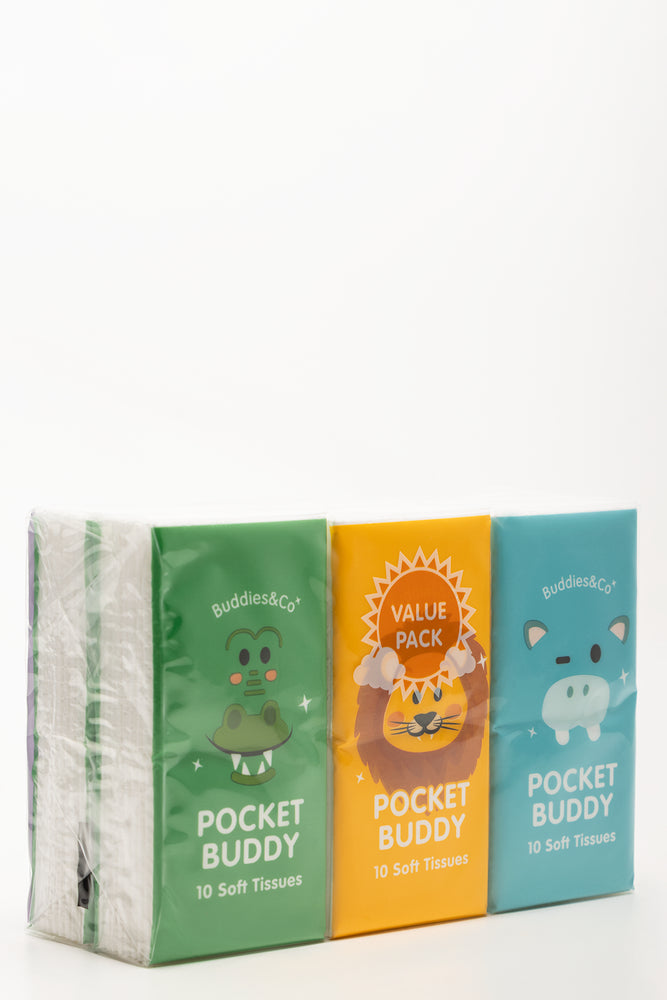 6 Pack Buddies & Co Triple Ply Pocket Tissues (1)