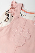 Minnie Mouse Pinafore Dress Set Pink (1)