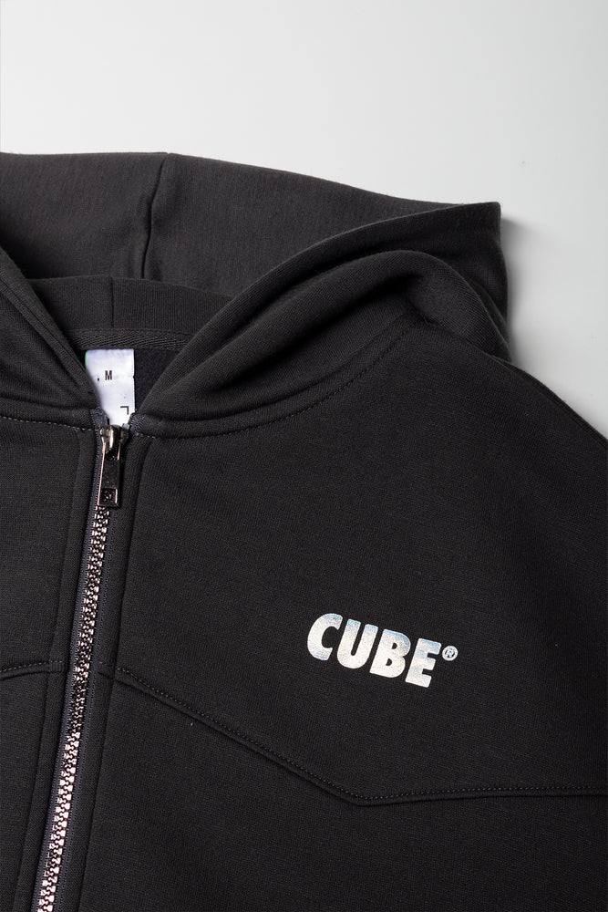 Hooded Zip Through Tracktop Dark Grey (1)