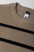 Stripe Crew Neck Jersey Natural (1)