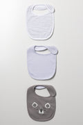 3 Pack Bibs Grey