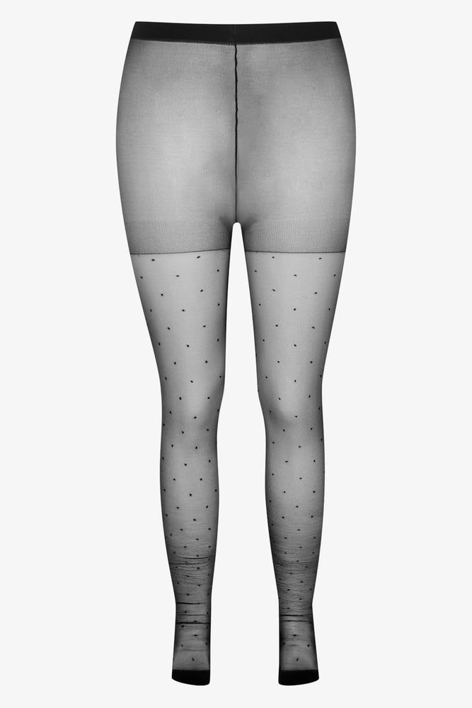 2 Pack Silky Jacquard Print Hosiery Black (1)