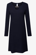 Short Knit Gold Trim Dress Black