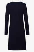 Short Knit Gold Trim Dress Black (1)