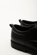 Boys Black Leather School Shoes (3)