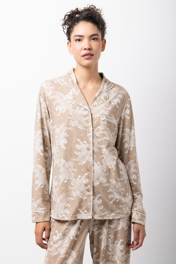 Leopard Print Button Down Pyjamas