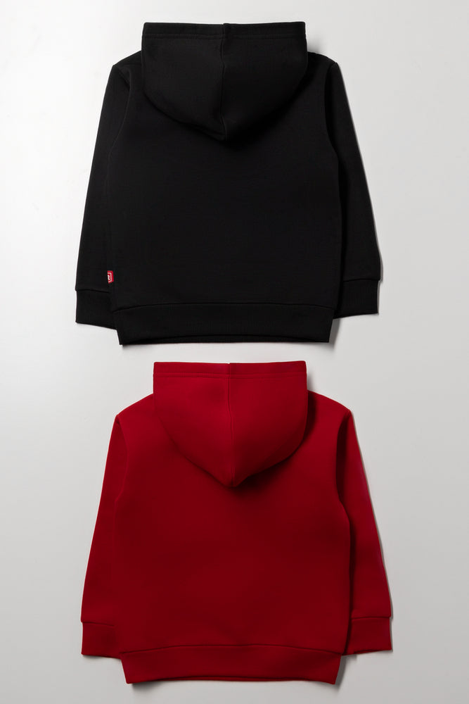 2 Pack Explorer Hoodies Black And Red (2)