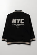 Fleece Baseball Jacket Black (2)
