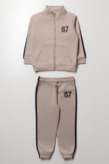 Zip Through Tracksuit Natural