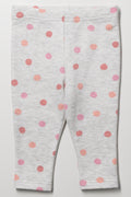 Spot Leggings Grey And Pink