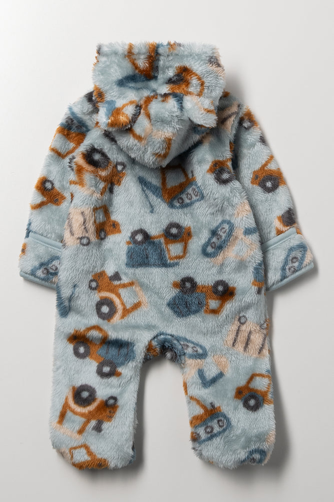 Trucks Babygrow Blue (3)