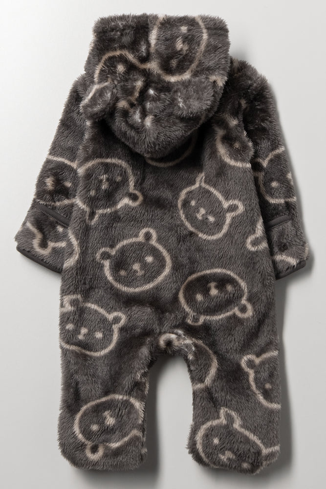 Bear Babygrow Grey (3)
