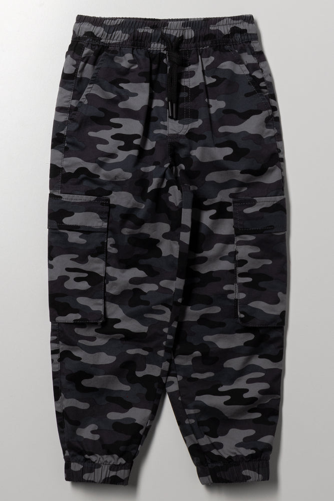 Camo Jogger Trackpants Dark Grey