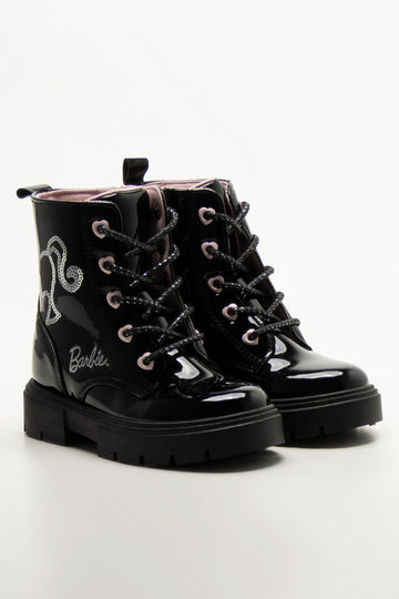 Barbie Lace Up Boots Black