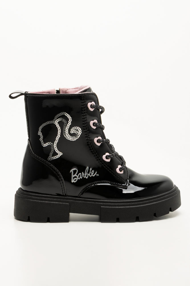 Barbie Lace Up Boots Black (1)
