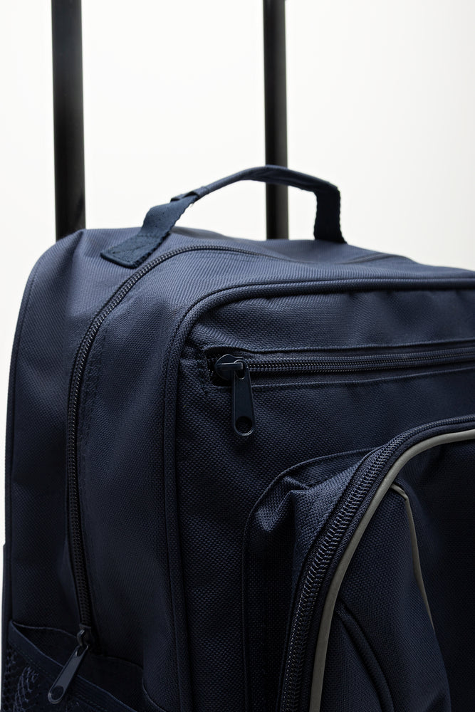 Navy Noise Reducing School Trolley Bag (3)