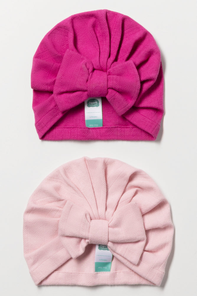 2 Pack Turbans Pink