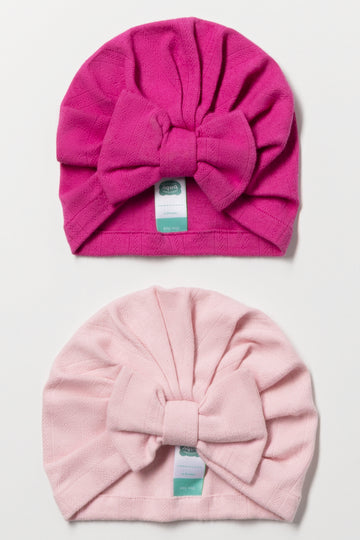 2 Pack Turbans Pink