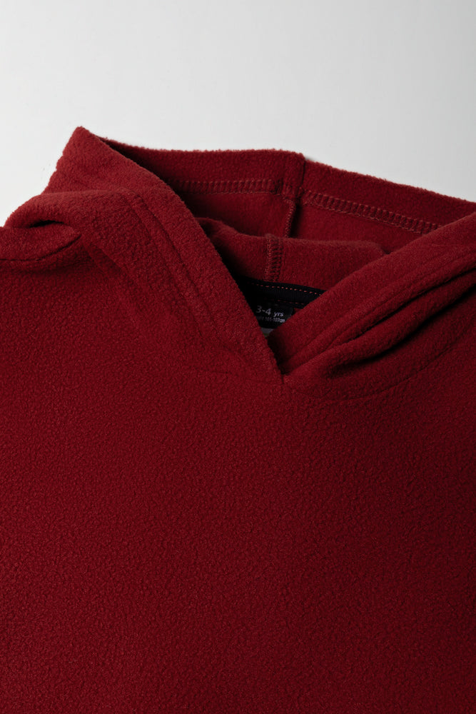 Hoodie With Pocket Burgundy (1)