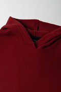 Hoodie With Pocket Burgundy (1)