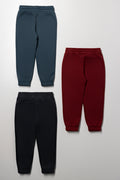 3 Pack Trackpants Indingo, Charcoal & Burgundy (2)