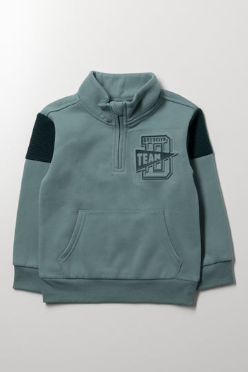 Zip Neck Tracktop Green