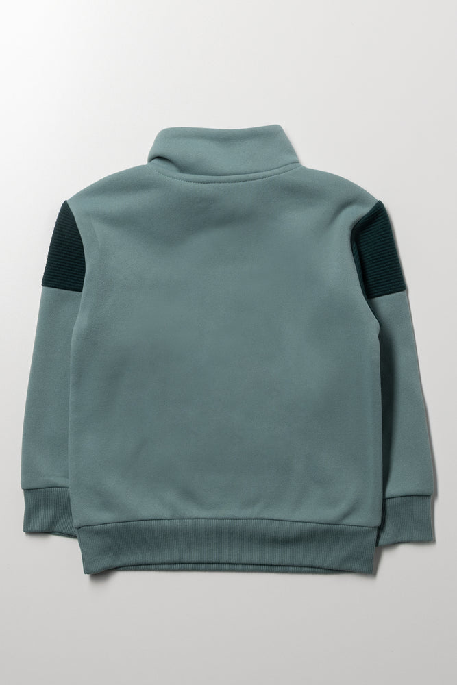 Zip Neck Tracktop Green (2)