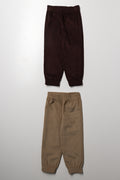 2 Pack Corduroy Pants Natural And Brown