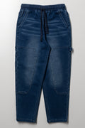 Relaxed Cargo Jogger Denim Jeans Blue