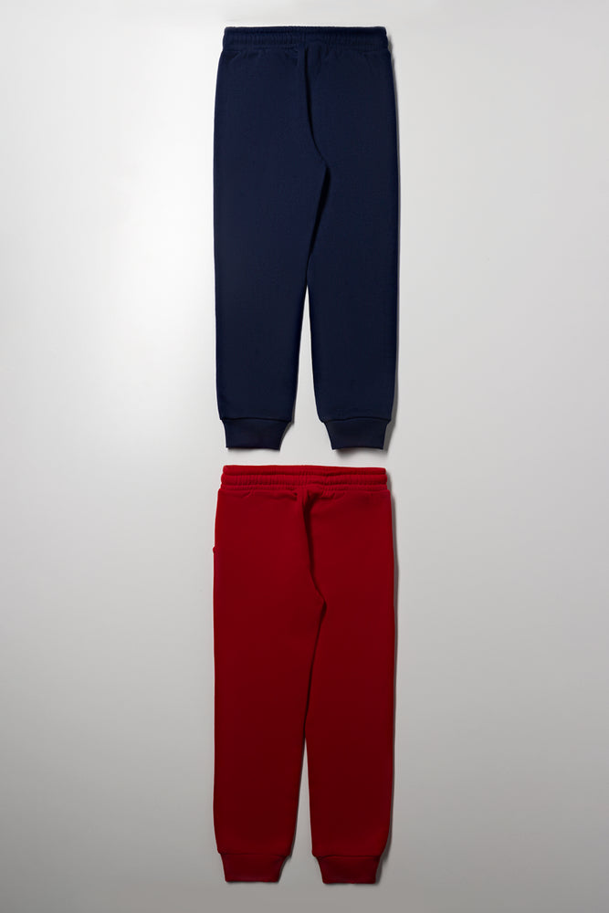 Superman 2 Pack Trackpants Red And Navy (2)