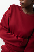 Crew Neck Tracktop Burgundy (3)