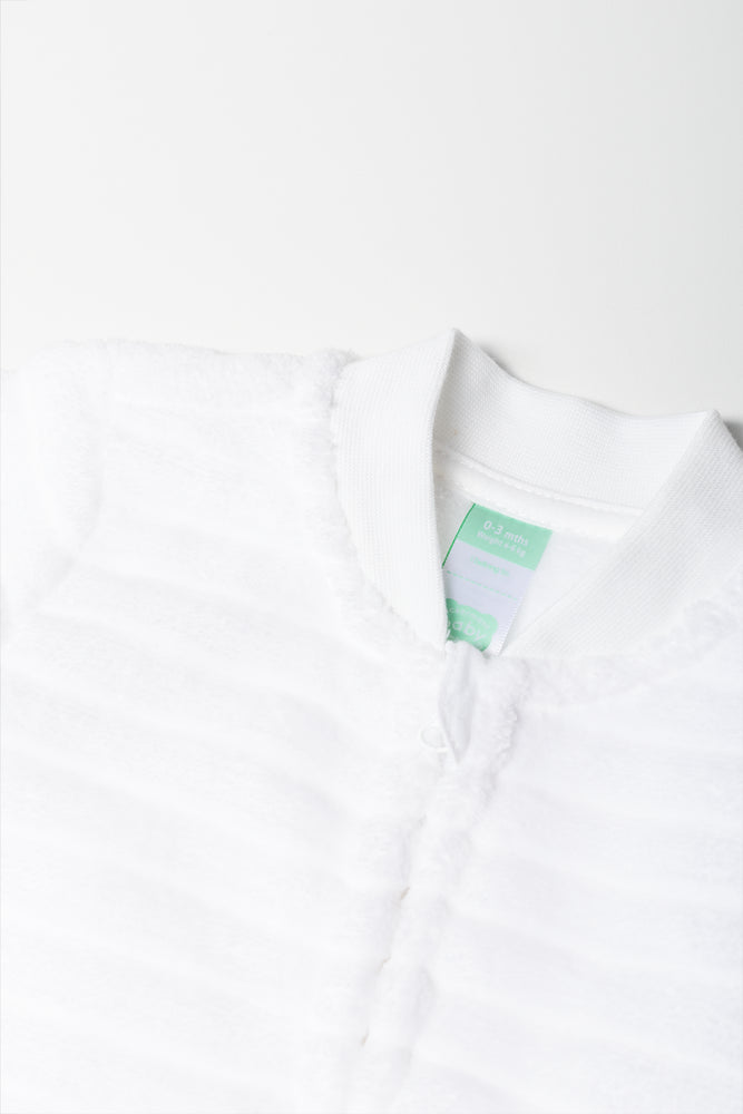 Fleece Sleepsuit White (1)
