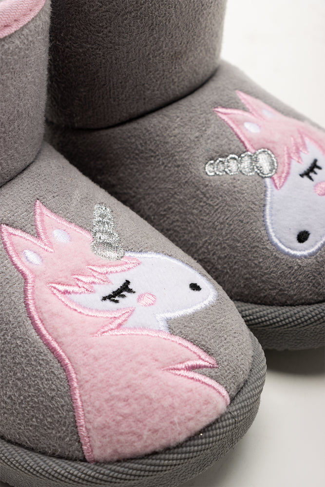 Unicorn Comfy Boots Light Grey (2)