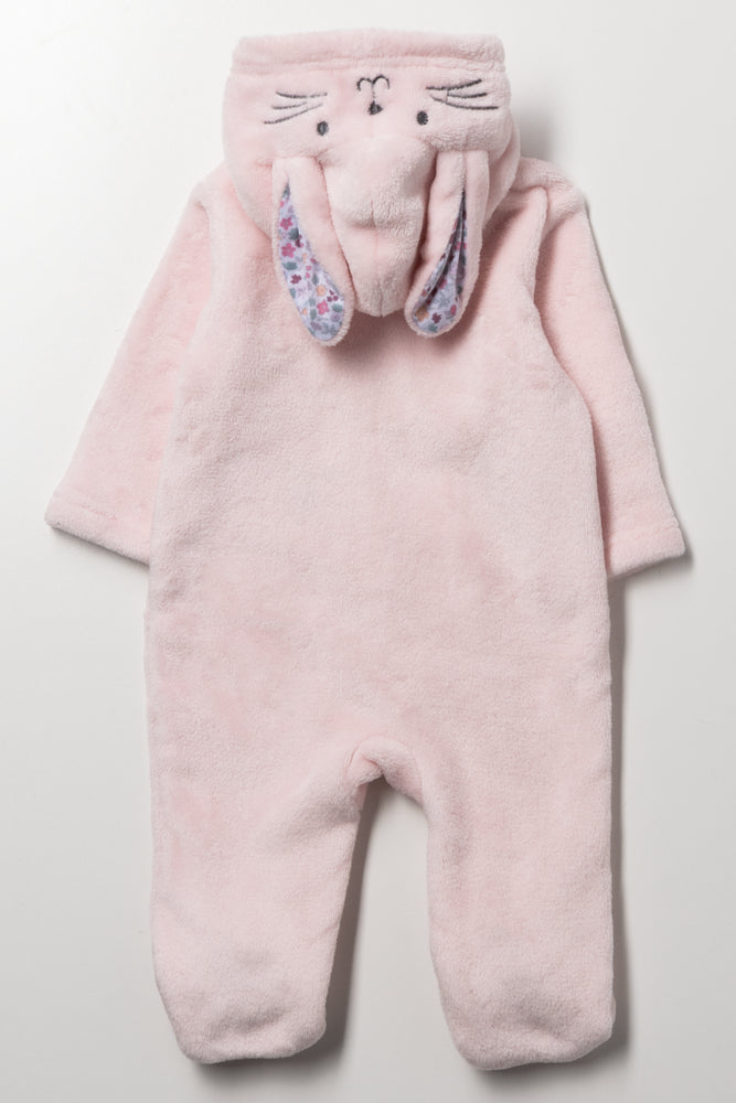 Fleece Babygrow Pink (3)